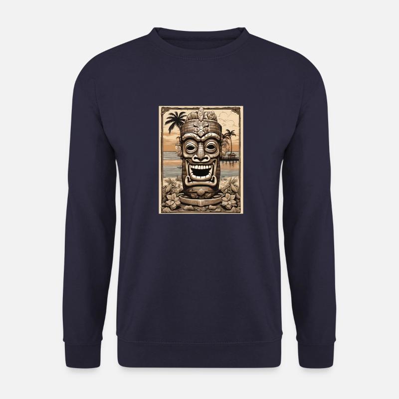 Tiki Maske Retro - Unisex Pullover - Navy