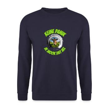 Ik mook dat all - Unisex Pullover - Navy - Vorne - Alina (178cm) & Michal (187cm)