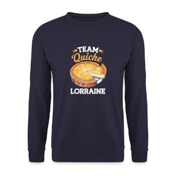 Team quiche lorraine - Sweat-shirt Unisexe - marine - Devant - Alina (178cm) & Michal (187cm)