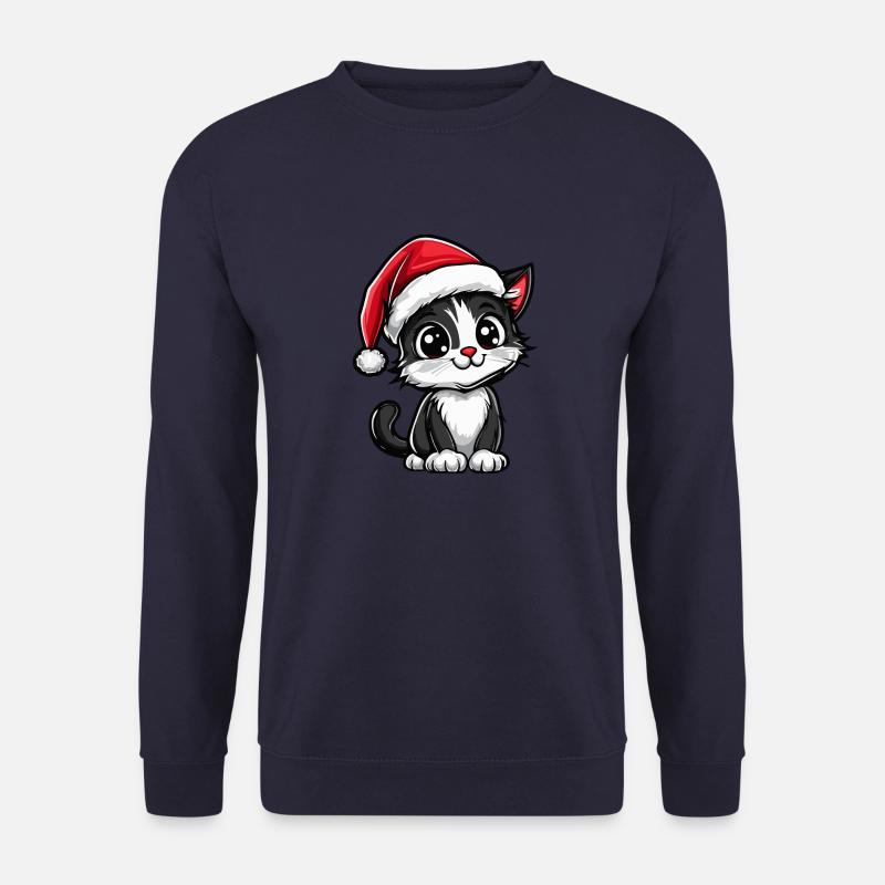 Katze Weihnachten Niedlich - Unisex Pullover - Navy