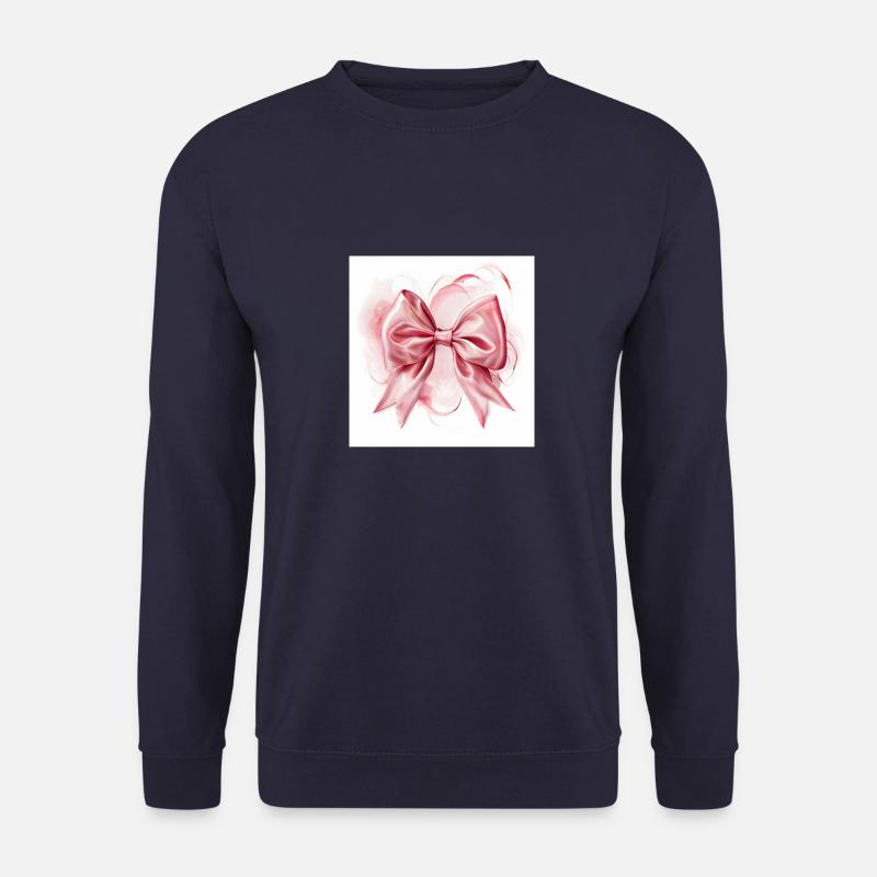 Bow Silk Ribbon Gift - Unisex Sweatshirt - navy