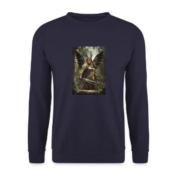 Warrior Mythology Myth Gift - Unisex Sweatshirt - navy - Front - Alina (178cm) & Michal (187cm)