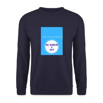 LOVE IS THE WEIGHT - Sweat-shirt Unisexe - marine - Devant - Alina (178cm) & Michal (187cm)