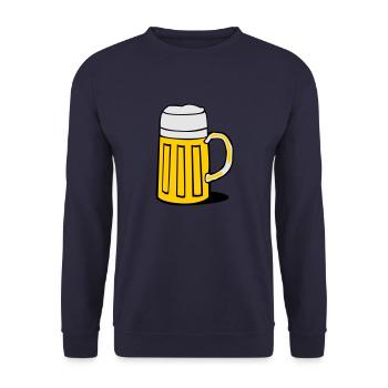 bier - Unisex Sweatshirt - navy - Front - Alina (178cm) & Michal (187cm)