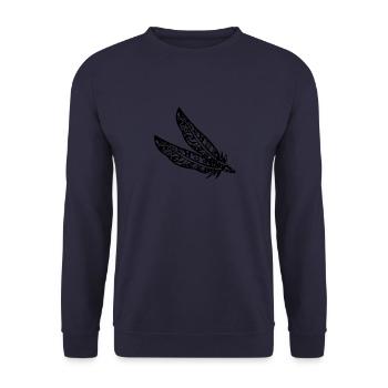 Maori Feder - Unisex Pullover - Navy - Vorne - Alina (178cm) & Michal (187cm)