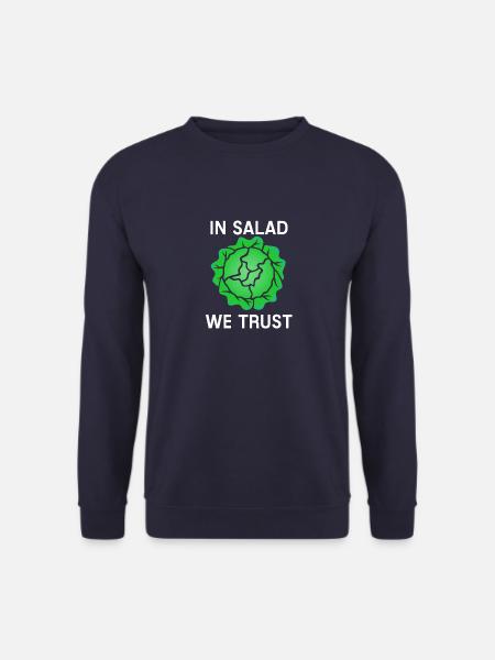In Salad We Trust Vegan Essen Spruch Salat - Unisex Pullover - Navy