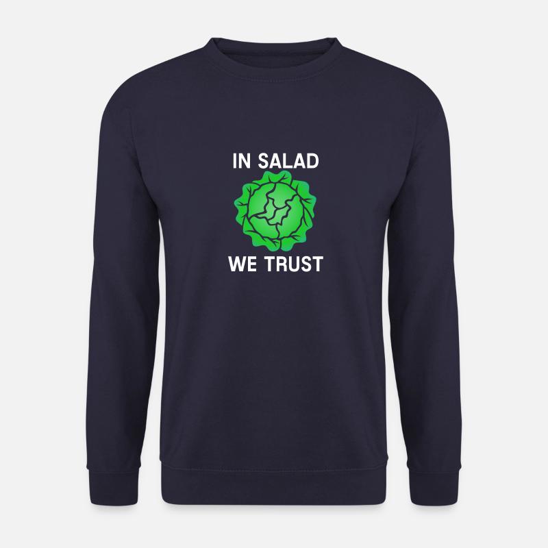 In Salad We Trust Vegan Essen Spruch Salat - Unisex Pullover - Navy