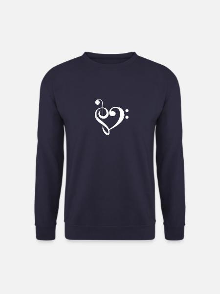 Musique Coeur - Choeur Piano Violon Violon Violoncelle - Sweat-shirt Unisexe - marine