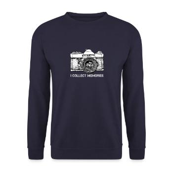 Fotograf Erinnerungen Geschenk - Unisex Pullover - Navy - Vorne - Alina (178cm) & Michal (187cm)