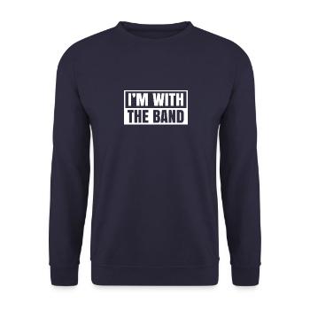 Je suis avec le cadeau de chemise de musique de bande - Sweat-shirt Unisexe - marine - Devant - Alina (178cm) & Michal (187cm)
