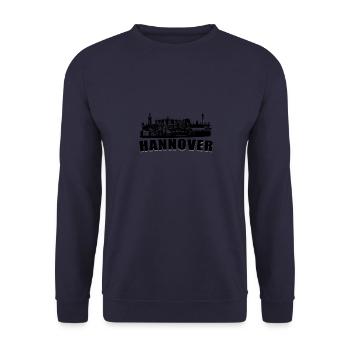 Hanover - Unisex Sweatshirt - navy - Front - Alina (178cm) & Michal (187cm)