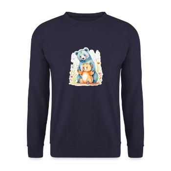 Vous êtes irremplaçable ! Parent Enfant - Sweat-shirt Unisexe - marine - Devant - Alina (178cm) & Michal (187cm)