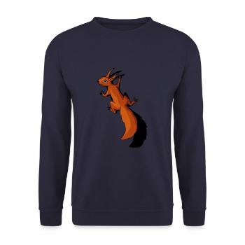 Squirrel funky little animal forest dweller gift - Unisex Sweatshirt - navy - Front - Alina (178cm) & Michal (187cm)