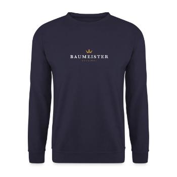 Baumeister Original Familienlogo - Unisex Pullover - Navy - Vorne - Alina (178cm) & Michal (187cm)