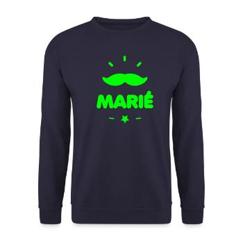 marié - Sweat-shirt Unisexe - marine - Devant - Alina (178cm) & Michal (187cm)