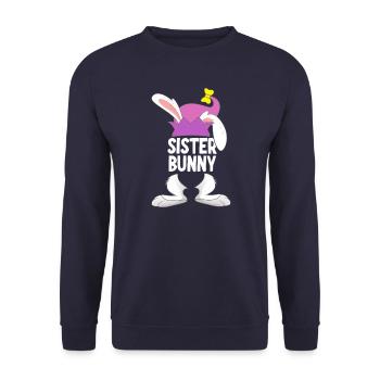 Sister Easter Happy Easter - Unisex Sweatshirt - navy - Front - Alina (178cm) & Michal (187cm)