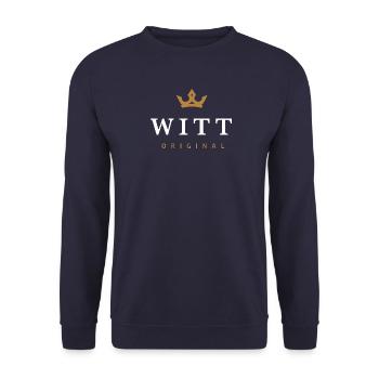 Witt Original Familienlogo - Unisex Pullover - Navy - Vorne - Alina (178cm) & Michal (187cm)