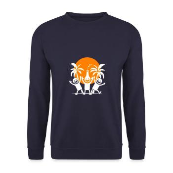 Fête Équipe Vacances - Sweat-shirt Unisexe - marine - Devant - Alina (178cm) & Michal (187cm)