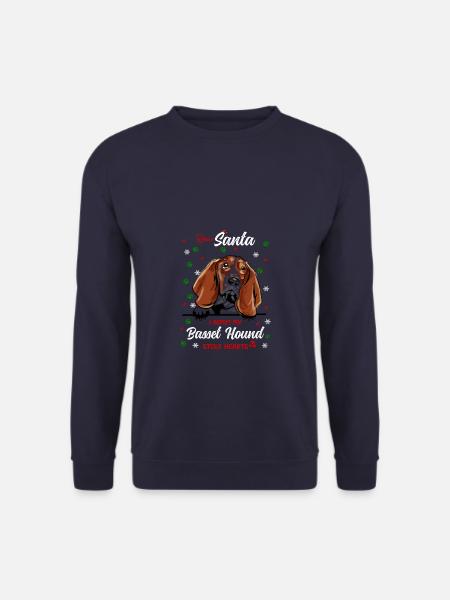 Basset-Hund Hund Weihnachten Hunderasse - Unisex Pullover - Navy