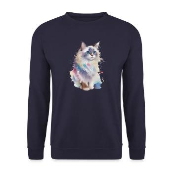 Ragdoll - Unisex Pullover - Navy - Vorne - Alina (178cm) & Michal (187cm)