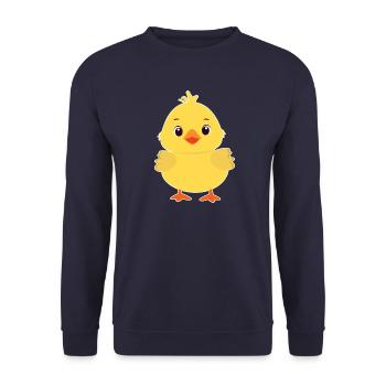 Poussin - Sweat-shirt Unisexe - marine - Devant - Alina (178cm) & Michal (187cm)