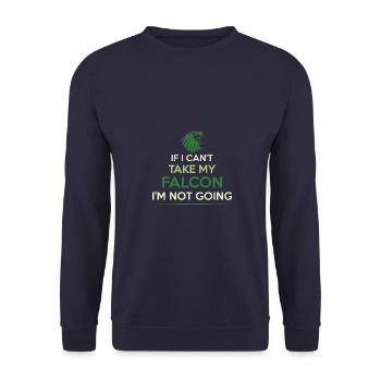 falknerei beizjagd - Unisex Pullover - Navy - Vorne - Alina (178cm) & Michal (187cm)