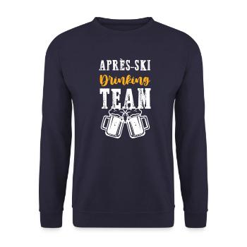 Équipe de boissons après-ski - Sweat-shirt Unisexe - marine - Devant - Alina (178cm) & Michal (187cm)