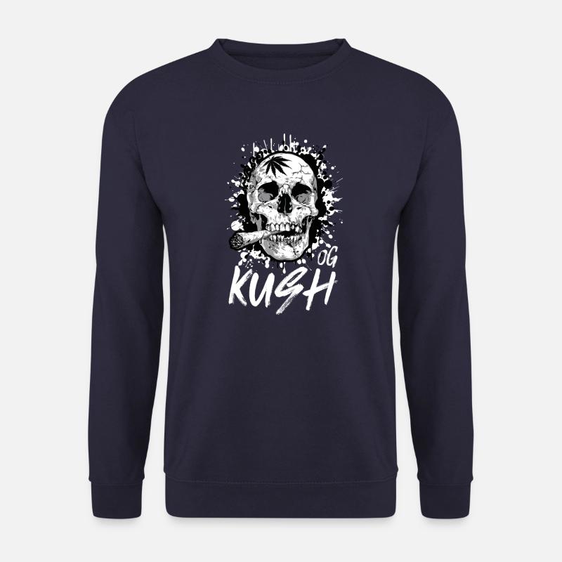 Skull OG Kush Cannabis - Unisex Sweatshirt - navy
