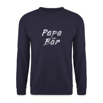 Papa Bär - Unisex Pullover - Navy - Vorne - Alina (178cm) & Michal (187cm)