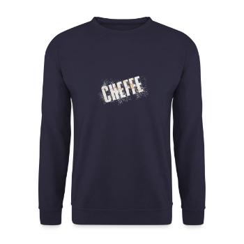 Cheffe - Unisex Pullover - Navy - Vorne - Alina (178cm) & Michal (187cm)