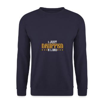 Dicton cool de camionneur - Sweat-shirt Unisexe - marine - Devant - Alina (178cm) & Michal (187cm)