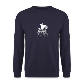 Floki Workshop Kattegat Shipyard Vikings - Unisex Sweatshirt - navy - Front - Alina (178cm) & Michal (187cm)