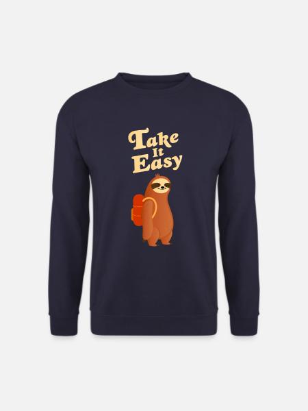 Take It Easy - Hike Sloth Hiking Mountains - Unisex Sweatshirt - navy