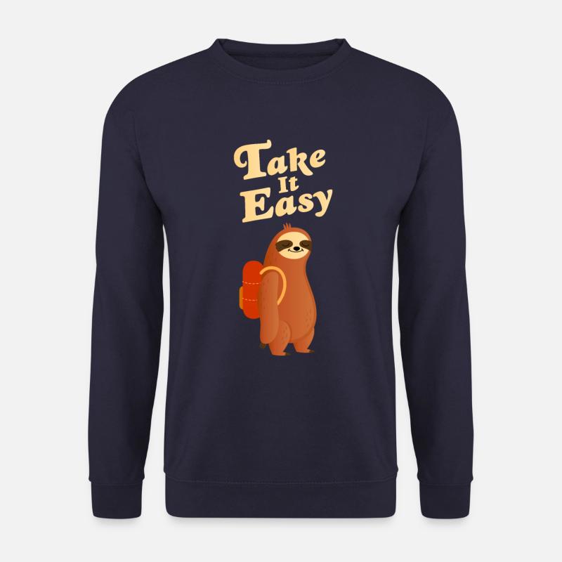 Take It Easy - Hike Sloth Hiking Mountains - Unisex Sweatshirt - navy