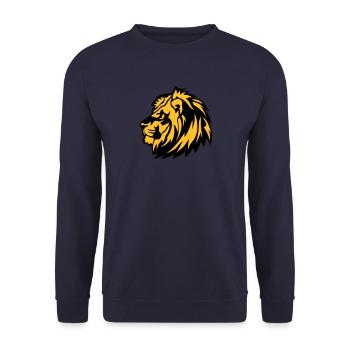 lion sauvage animaux 1710 - Sweat-shirt Unisexe - marine - Devant - Alina (178cm) & Michal (187cm)