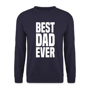 Meilleur papa de tous les temps - Sweat-shirt Unisexe - marine - Devant - Alina (178cm) & Michal (187cm)