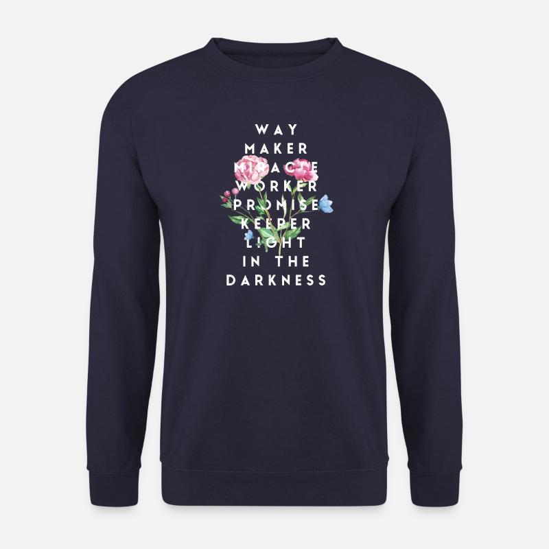 Waymaker Miracle Worker Promise Keeper Christian - Unisex Pullover - Navy