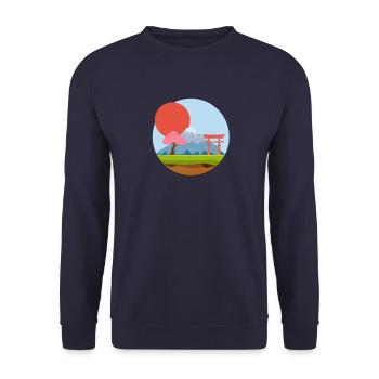 illustration japon - Sweat-shirt Unisexe - marine - Devant - Alina (178cm) & Michal (187cm)