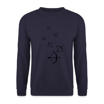 Bow and arrow - Unisex Sweatshirt - navy - Front - Alina (178cm) & Michal (187cm)