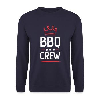 Bbq Crew - Unisex Pullover - Navy - Vorne - Alina (178cm) & Michal (187cm)