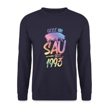 1993 Geile Sau - Unisex Pullover - Navy - Vorne - Alina (178cm) & Michal (187cm)