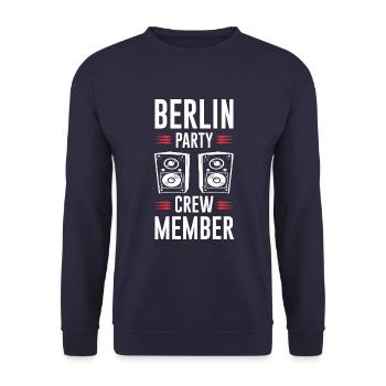 Berlin Party Crew - Unisex Pullover - Navy - Vorne - Alina (178cm) & Michal (187cm)