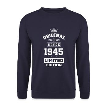 1945 limited edition birthday - Unisex Sweatshirt - navy - Front - Alina (178cm) & Michal (187cm)