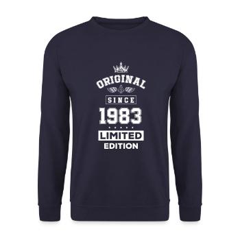 1983 limited edition birthday - Unisex Sweatshirt - navy - Front - Alina (178cm) & Michal (187cm)
