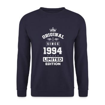 1994 limited edition birthday - Unisex Sweatshirt - navy - Front - Alina (178cm) & Michal (187cm)