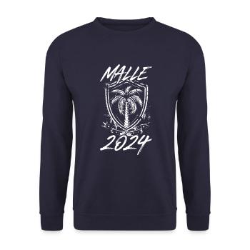 Malle 2024 Palmiers - Sweat-shirt Unisexe - marine - Devant - Alina (178cm) & Michal (187cm)