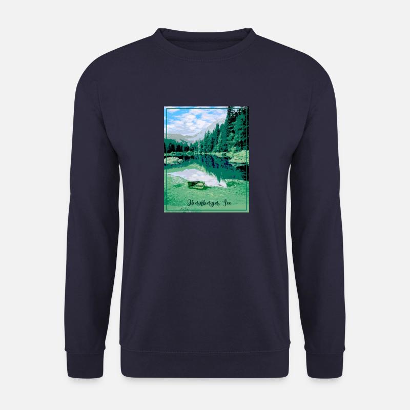 Obernberger See,landschaft,see,Tirol - Unisex Pullover - Navy