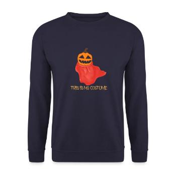 this is my costume,pumpkin,halloween - Unisex Sweatshirt - navy - Front - Alina (178cm) & Michal (187cm)