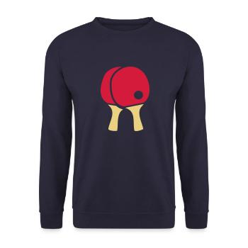 Tischtennisschläger - Unisex Pullover - Navy - Vorne - Alina (178cm) & Michal (187cm)
