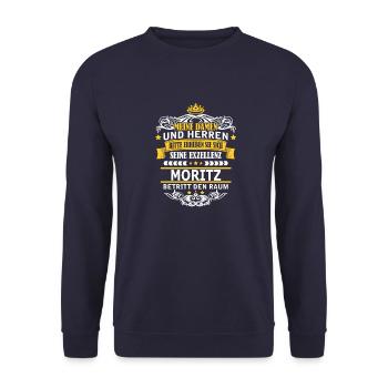 MORITZ - Unisex Pullover - Navy - Vorne - Alina (178cm) & Michal (187cm)